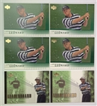A Collection of Upper Deck Golf Trading Cards Featuring Justin Leonard and Colin Montgomerie with Two Authentic Autographs