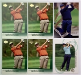 A Collection of Upper Deck Golf Trading Cards Featuring Justin Leonard and Colin Montgomerie with Two Authentic Autographs