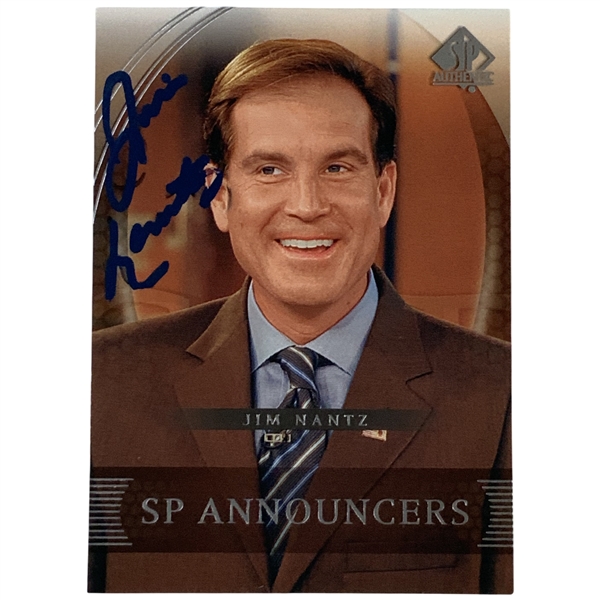 Jim Nantz Dual Signed 2004 Upper Deck SP Authentic Golf Card #60 JSA ALOA