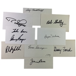 9 Signed Major Winners 3x5 Cards W/ Mickelson, Middlecoff, etc. JSA ALOA