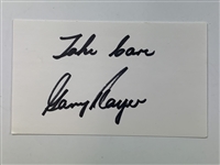 9 Signed Major Winners 3x5 Cards W/ Mickelson, Middlecoff, etc. JSA ALOA