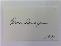 9 Signed Major Winners 3x5 Cards W/ Mickelson, Middlecoff, etc. JSA ALOA