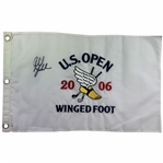 Phil Mickelson Signed 2006 US Open at Winged Foot Embroidered Flag - Runner Up JSA ALOA