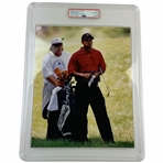Tiger Woods and Mike "Fluff" Cowan 1997 US Open Type I Original Photograph PSA Authentic