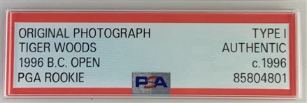 Tiger Woods 1996 BC Open Type I Original 8x10 PSA Authentic Photo