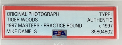 Tiger Woods 1997 Masters Type I Original 8x10 PSA Authentic Photo - 1st Masters Win