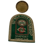 Two Vintage PGA Golf Memorabilia Items Including 1978 Oakmont Championship Crest