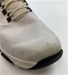 Champion Jon Rahm's 2023 Genesis Invitational Worn Travis Matthew 'The Ringer' Spiked Golf Shoe w/ Riviera Sole Sticker Right Foot - Size 11