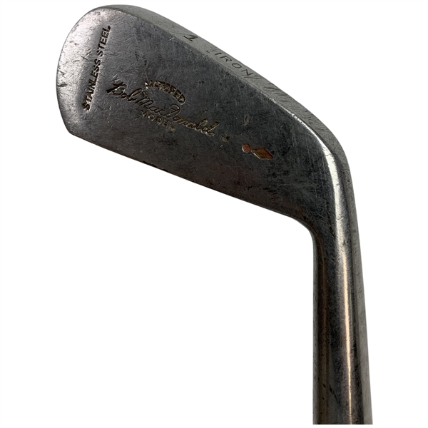 Vintage Bob MacDonald Model Stainless Steel 1-Iron with Hickory Shaft