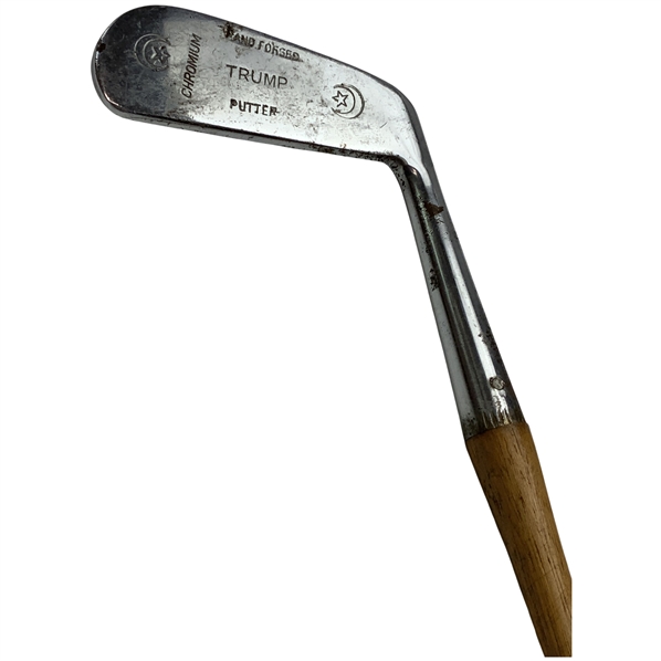 Vintage Trump Hand Forged Chromium Blade Putter with Hickory Shaft