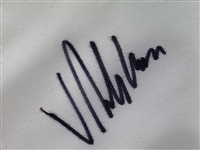 Hovland & Dechambeau Signed 2024 US Open at Pinehurst Embroidered Flag JSA#CE90691