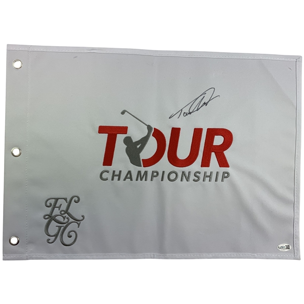 Tommy Fleetwood Signed Tour Championship Flag JSA#CL34077