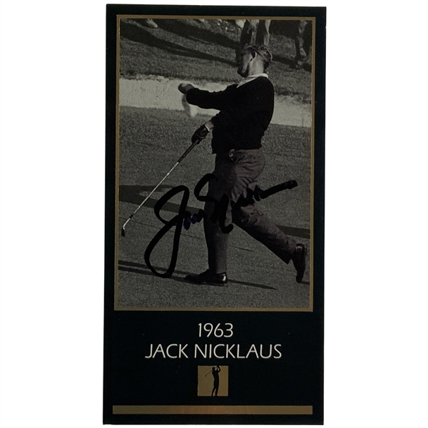 Jack Nicklaus Signed 1963 Masters Collection GSV Golf Card JSA ALOA