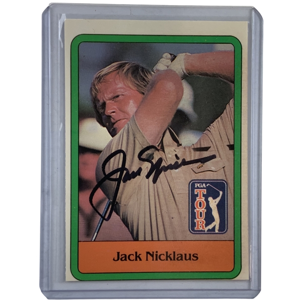 Jack Nicklaus Signed 1981 Donruss Golf Rookie Card JSA ALOA
