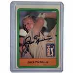 Jack Nicklaus Signed 1981 Donruss Golf Rookie Card JSA ALOA