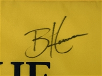 Brian Harmon Signed 2023 Open Championship At Royal Liverpool Flag JSA ALOA