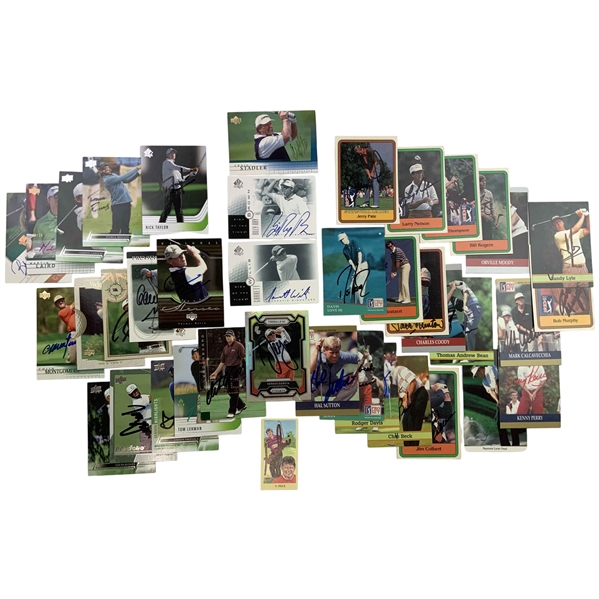 A Collection of 40 plus Signed Golf Cards Including Major Champions and Modern Stars JSA ALOA