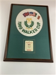 A Collection of 1989 Walker Cup Golf Memorabilia Including Framed Display and Ephemera
