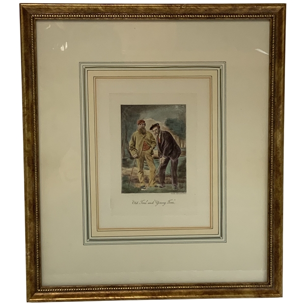 Walker and Boutall, Hand-Colored Photogravure, Old Tom and Young Tom Morris