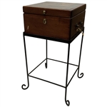 Porported Pinehurst CC Decorative Scorecard/Ballot Wood Box on Metal Stand with Golf Theme