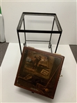 Porported Pinehurst CC Decorative Scorecard/Ballot Wood Box on Metal Stand with Golf Theme