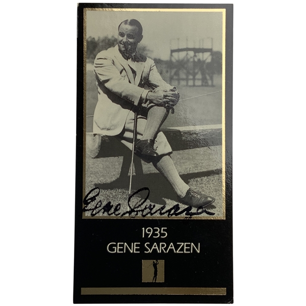 Gene Sarazen Signed 1935 GSV Masters Collection Card JSA ALOA