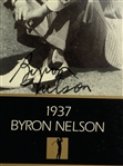 Byron Nelson Signed '1937' GSV Masters Collection Card JSA ALOA