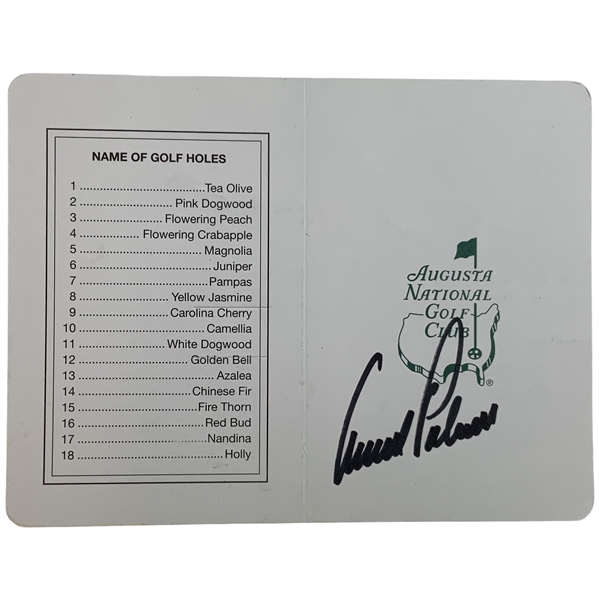 Arnold Palmer Signed Augusta National Scorecard JSA ALOA