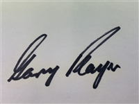Eight Masters Champs W/Nicklaus, Palmer, Player, Picard, Snead Signed 3x5 Index Cards JSA ALOA
