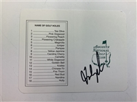 Zoeller, Crenshaw, Couples, Floyd & Goalby Signed Augusta National Scorecards JSA ALOA
