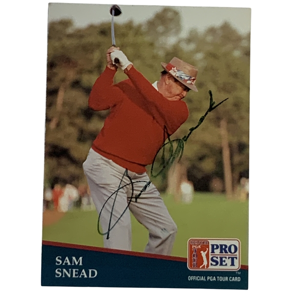 Sam Snead Signed 1991 Pro Set PGA Tour #235 Card JSA ALOA