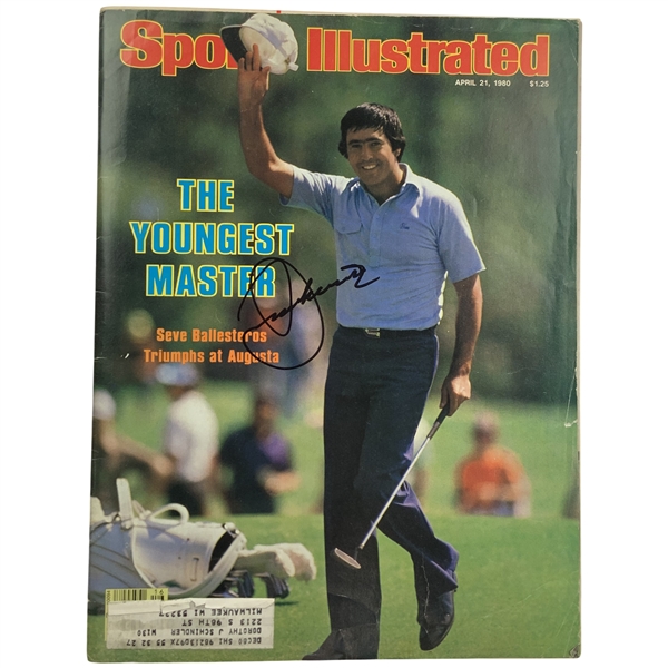 Seve Ballesteros Signed 1980 Sports Illustrated Masters Review Magazine JSA ALOA