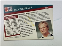 A Group of Signed Professional Golf Trading Cards Featuring Jack Nicklaus Arnold Palmer and Gary Player JSA ALOA