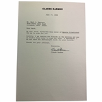 Claude Harmon Signed 1988 Letter w/ Sports Illustrated Content on Personal Letterhead - Top Sig Example! JSA ALOA