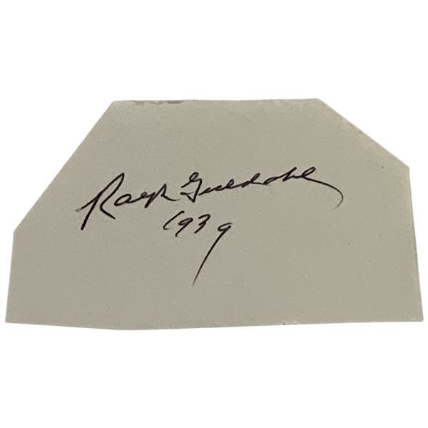 Ralph Guldahl Signed and Dated 1939 Cut Signature JSA ALOA
