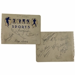 Horton Smith, Lawson Little, Harry Cooper & Others Signed c.1937 Sports Album Pages JSA ALOA