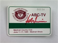 A Trio of Hale Irwin Signed U.S. Open Media Credentials from Championship Years JSA ALOA
