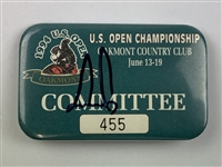 Ernie Els Signed 1994 & 1997 US Open Golf Committee & Photographer Badges JSA ALOA