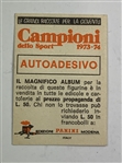 Jack Nicklaus Signed 1973-74 Panini Campioni Dello Sport Card #375 JSA ALOA