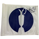 Stewart Cink Signed Open Championship Practice Round Flown Flag w/ Years Won JSA ALOA