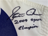 Stewart Cink Signed Open Championship Practice Round Flown Flag w/ Years Won JSA ALOA