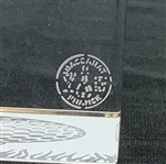 Baccarat Crystal Rectangular Golf Ball and Tee Paperweight