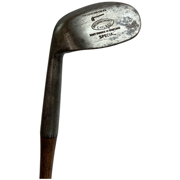 Tom Stewart Hickory Shaft Niblick Retailed by Brown and Smart Chicago