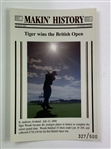 A Trio of Limited Edition Tiger Woods Makin' History Commemorative Postcards