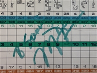 Michael Jordan Signed Evanston Golf Club Scorecard JSA ALOA