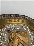 Mike Donald's Jeremy Shootout Nickel Silver Plated Horse Winner's Trophy Belt Buckle