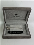 Royal Windsor Silvertone Golf Club Tie Clip and Presentation Box