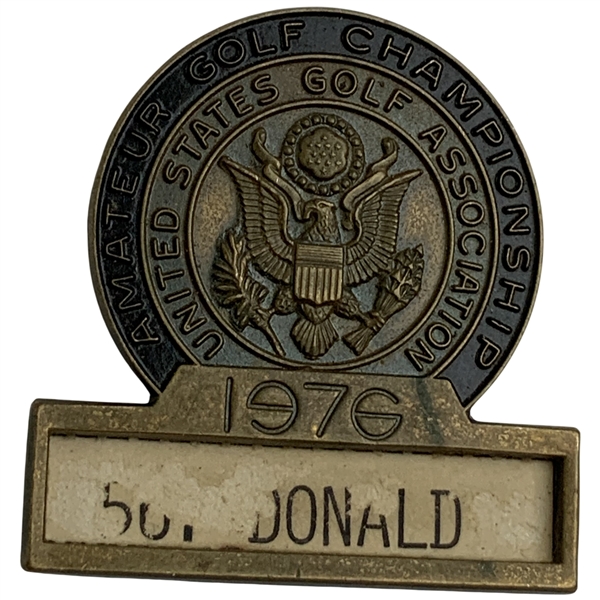 Mike Donalds 1976 US Amateur at Bel-Air CC Contestant Badge 