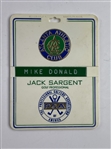 Mike Donald's US Open & PGA Championship Badges and Contestant Bag Tags