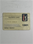 Mike Donald's PGA Tour Player ID Cards and Tournament Badges